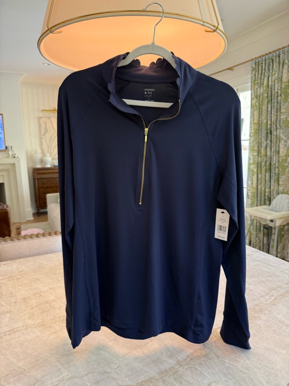 crown & ivy Navy Athletic Pullover with Tag